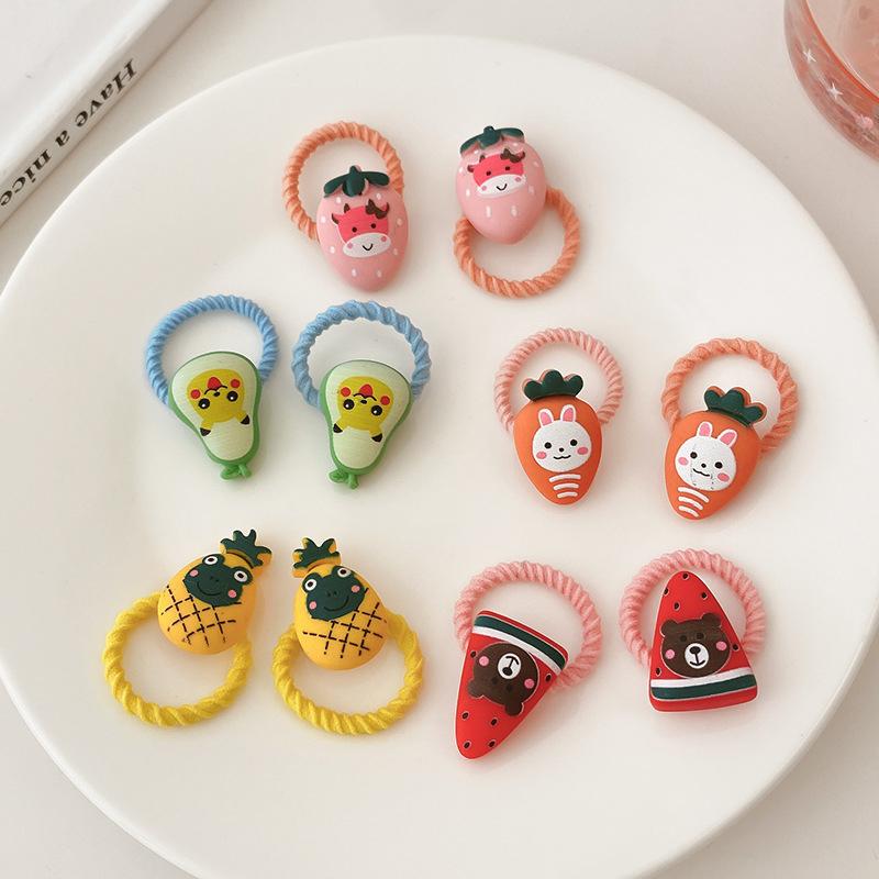 

10Pcs/Set Cute Cartoon Headbands Girls Elastic Hair Bands Hair Accessories For Kids Scrunchies Headwear Ornaments Gift