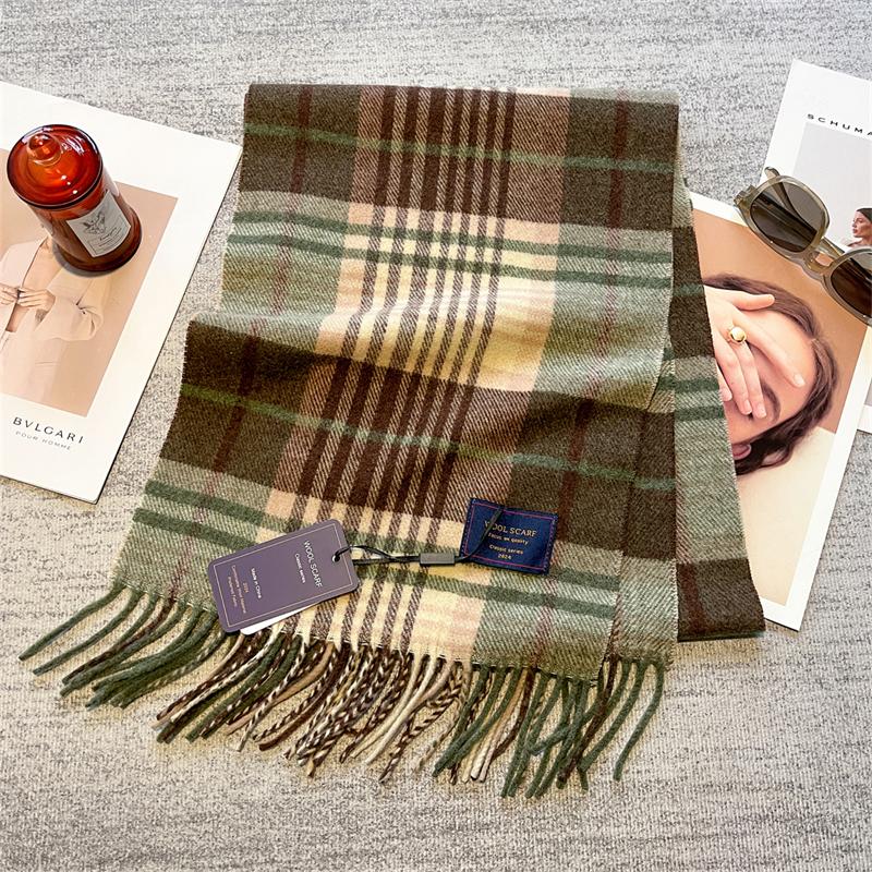 Luxury Plaid Scarf Winter Warm Cashmere Women Long Bandana Pashmina Foulard Female Scarves Tassel Shawl And Wraps  Design