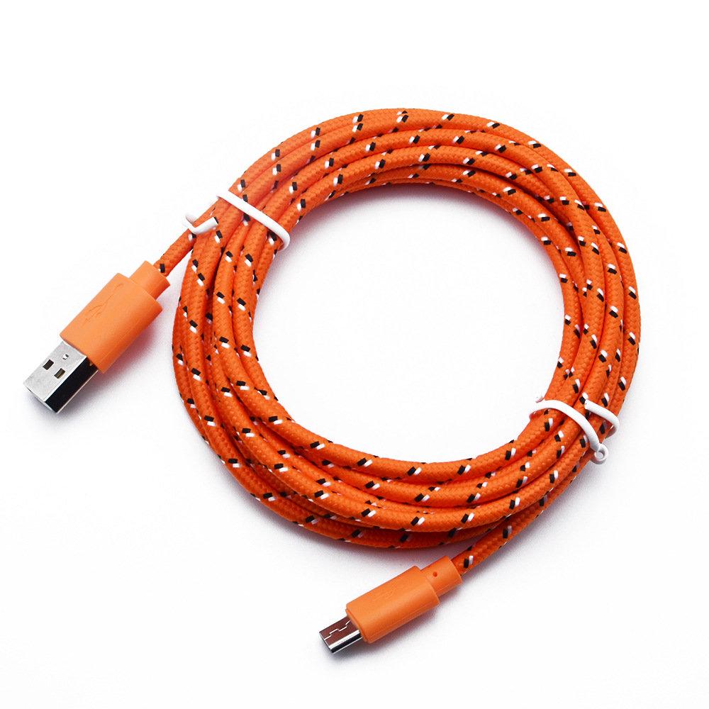 Micro USB Cable Fast Charging Data Sync USB Charger Cable For Samsung Huawei Xiaomi Android Phone Nylon Braided Microusb Cables
