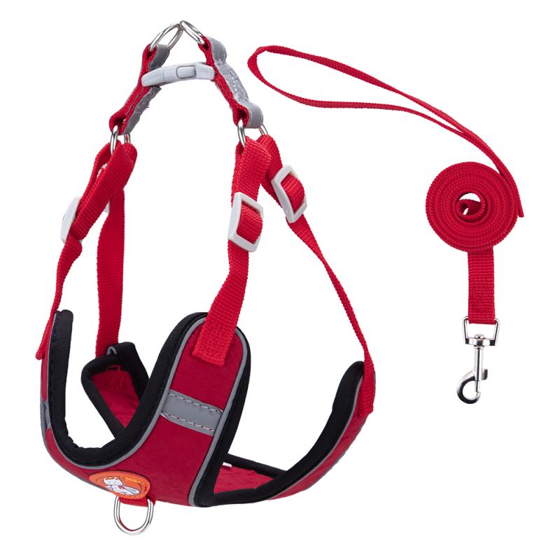 Reflective Dog Harness With D-ring Comfortable Breathable Chest Strap With Quick Release Buckle For