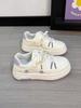 Koreanische Leinenschuhe für Mädchen - 2026 Blumenmuster, Dicke Sohle, Frühling/Herbst, Lässig Weiß