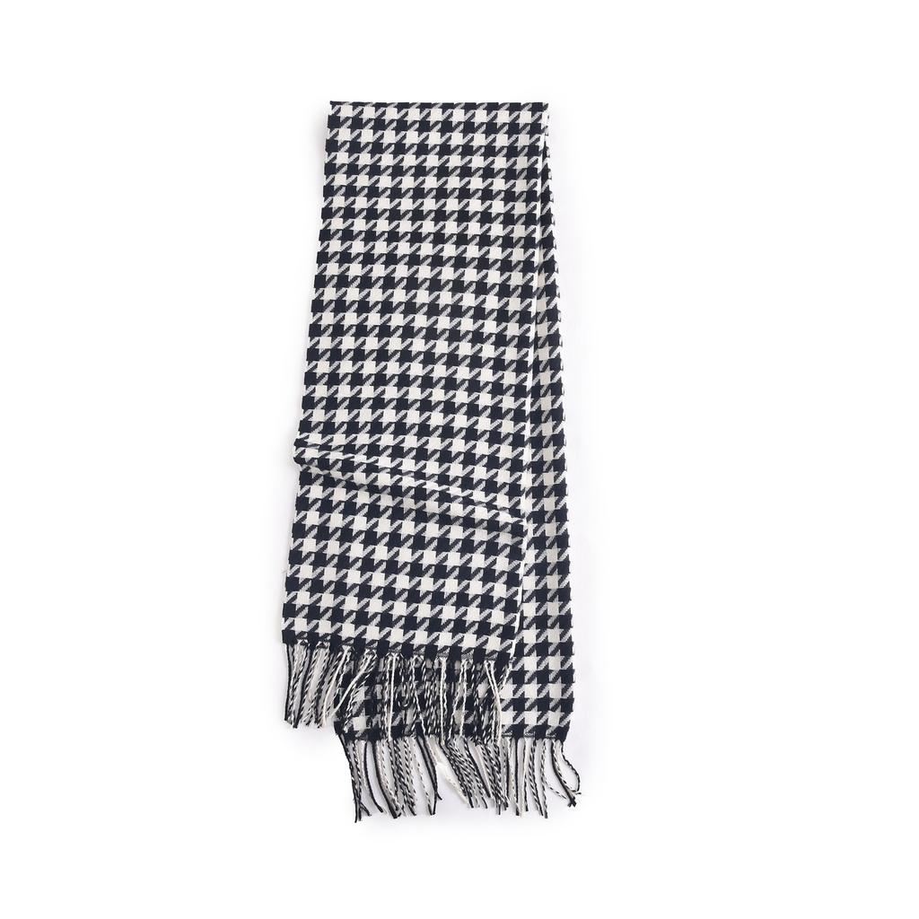 Autumn and Winter Couple's High End Imitation Cashmere Houndstooth Scarf for Women  Fashionable and Warm Scarf