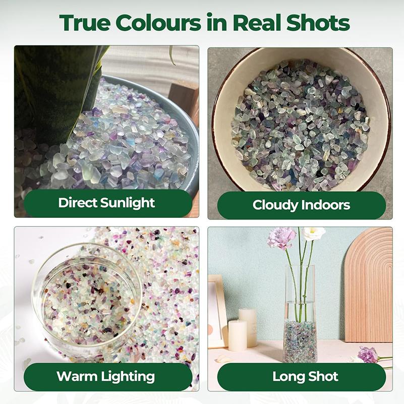 WTEMPO Tumbled Gravel Small Decorative Pebbles Bulk Mini Polished Rocks Pieces for Crafts Vases Filler Succulent Plants Aquarium Gravel Rocks