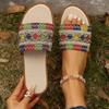 Damenmode Flache Sohle Ein-Wort-Slipper Damenschuhe Komfort Sommer Outdoor Strand Luxussandalen Damen-Slipper
