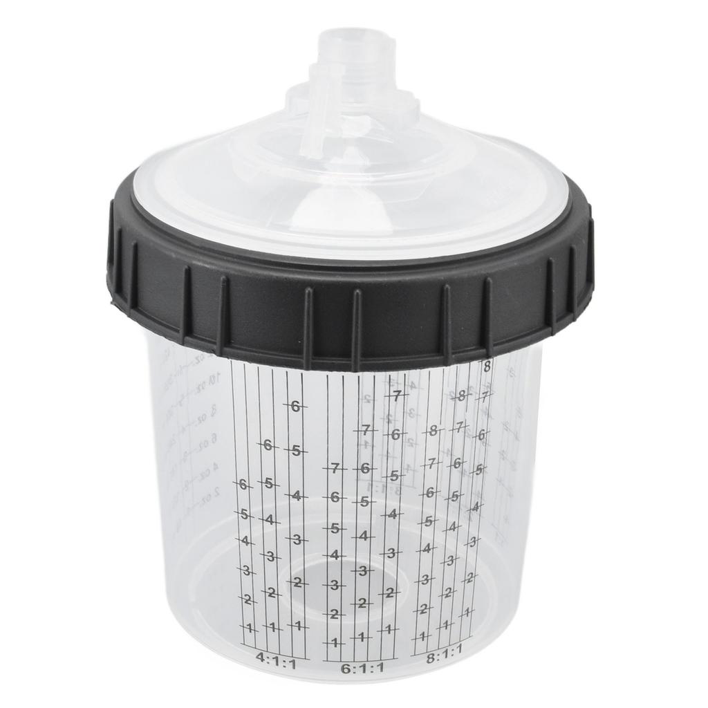 Disposable Paint Spray Cup Plastic Spray Paint Mixing Cup with Lids Painting Supplie 600ml