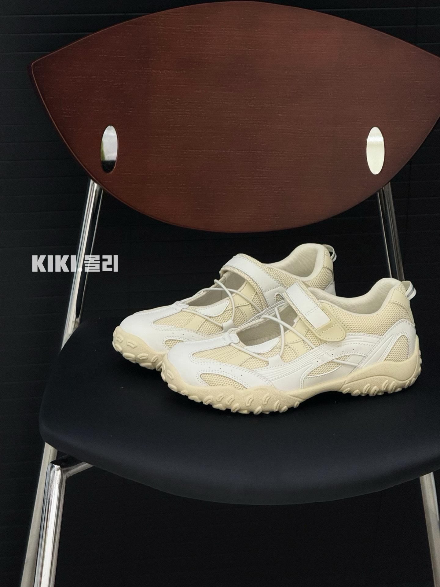 

Новые туфли-клёшницы с круглой головкой и толстой подошвой, подходящие по цвету, на липучках, повседневные, увеличивающие рост, модные, универсальные, с легким горлом, одинарные туфли 35 бежевый