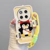 KEYSION Cartoon Cute Plush Embroidery Case for HONOR X9c 5G with Lanyard Shockproof Phone Cover for Huawei Honor Magic 7 Lite 5G