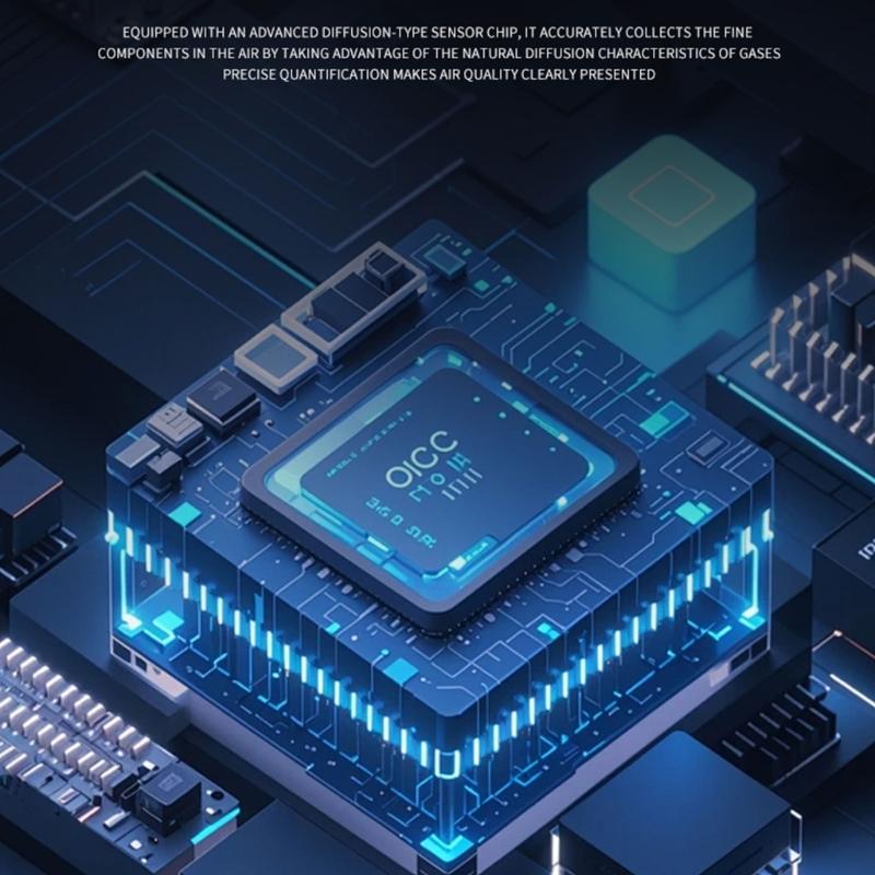 Air Quality Monitors, Indoor Detects PM2.5, CO2, PM10,PM1.0, Formaldehyde,TVOC,Temperature and Humidity Air Quality Test