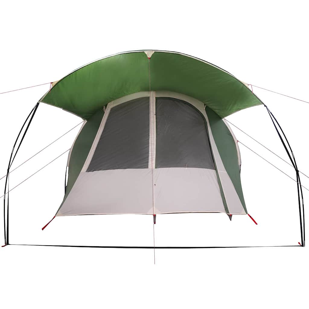 4 Person Tunnel Tent with Roof Green and White 740 x 370 x 220 cm