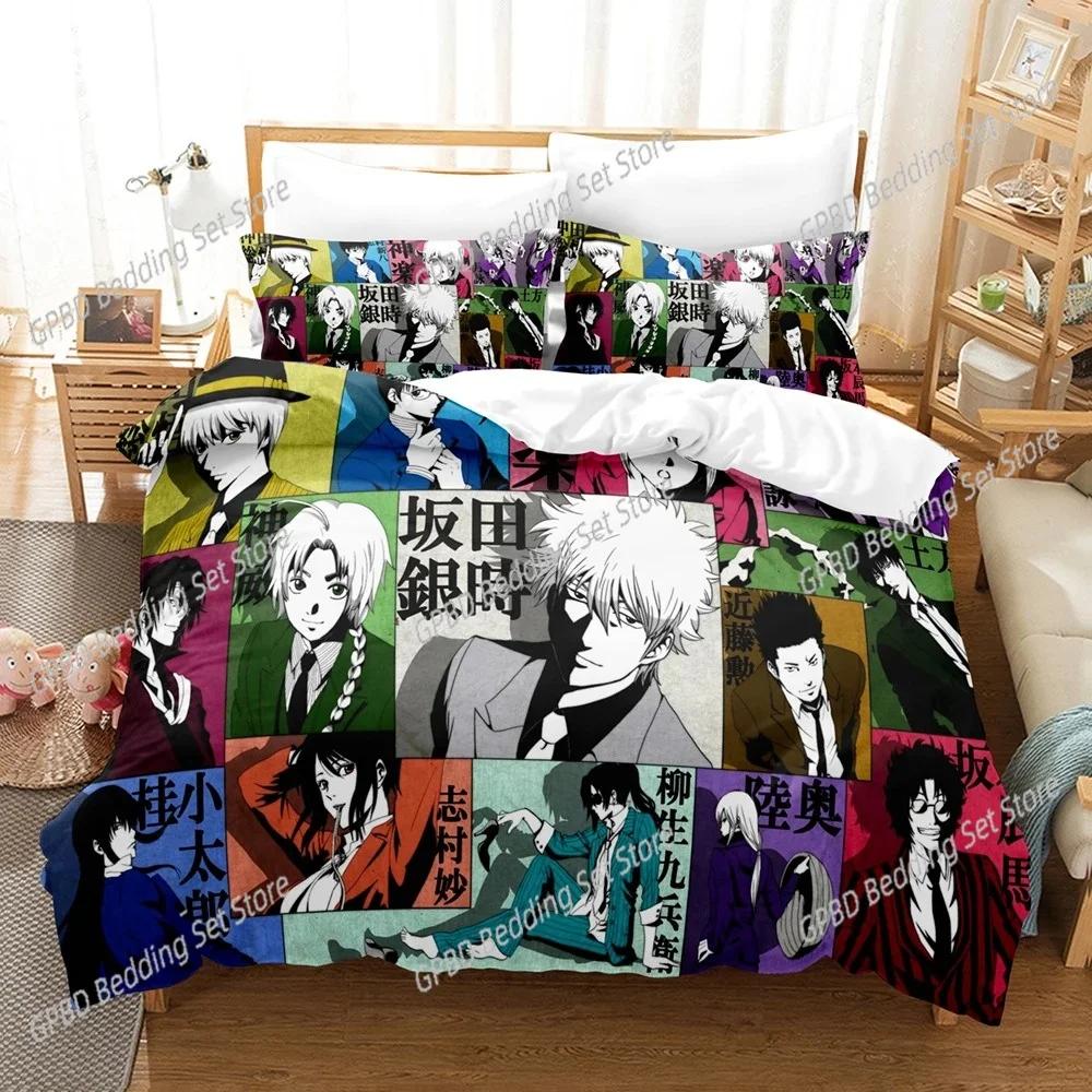 3D Print Anime Gintama Bedding Set For Bedroom Soft Modern Bedspreads Comefortable Kids Duvet Cover Quilt Cover And Pillowcase