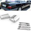 Set di Rivestimenti Cromati per Maniglie Portiere Laterali + Copri Specchietti Retrovisori Adatto per Mercedes W124 300E 1986-1995