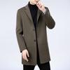 Firstview Men's Mid-Length Double-Faced Wool Lapel Coat
