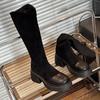 Fashion Thick Heel Women Knee High Boots Fashion Square Toe Shoes Winter Laides Concise Knight Long