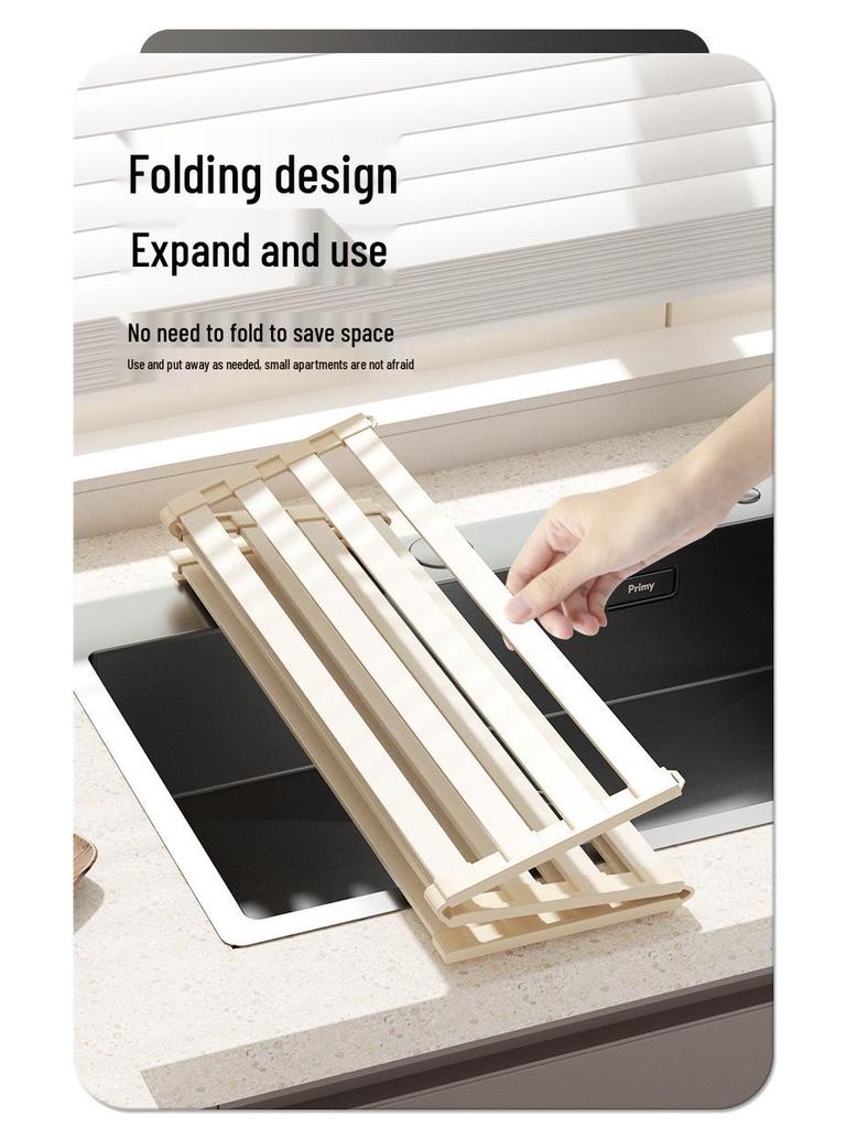 Foldable Silicone Sink Drain Rack for Dish Storage