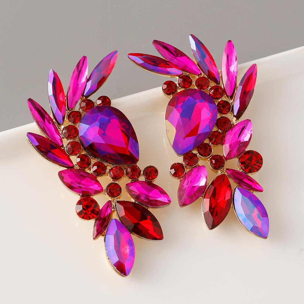 

Европейская мода роскошные кристальные цветные бриллиантовые серьги в форме крыльев для женщин, ювелирные изделия для банкета, вечеринки, подарок, элегантные индивидуальные серьги красный