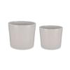 Set De Pots - Ibergarden - Ø 22 Cm Et Ø 27 Cm - Gris Argile - 2 Pièces - Terre Cuite