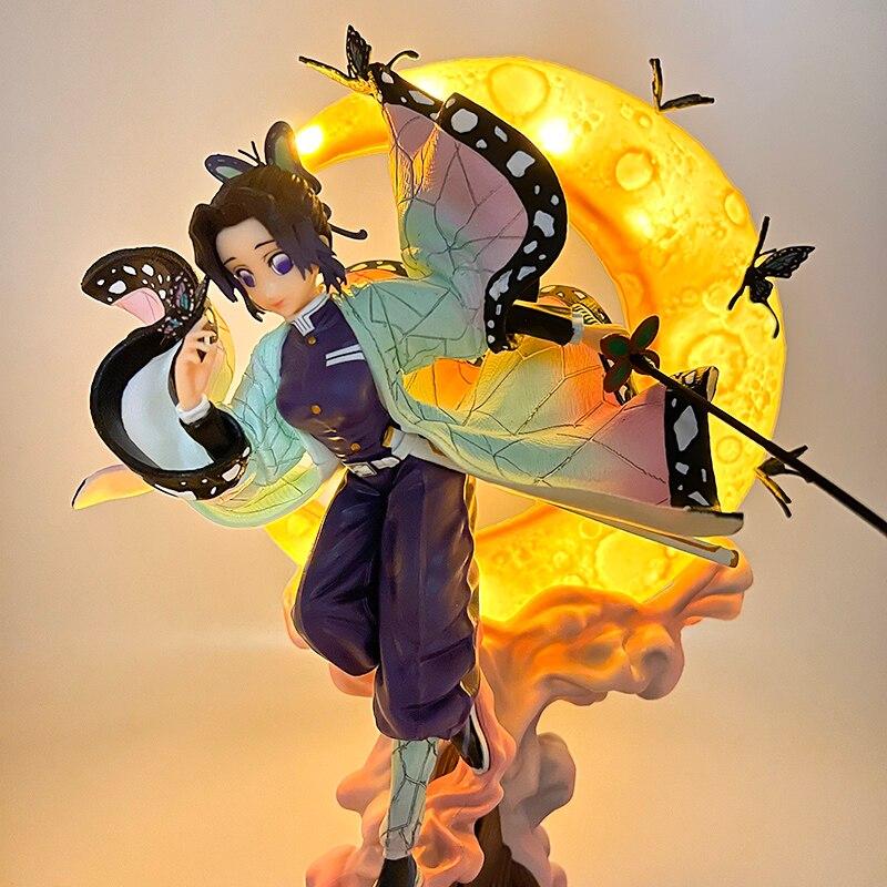 28cm Demon Slayer Kochou Shinobu Anime Figure Kimetsu No Yaiba Action Figure Tanjirou /Zenitsu /Nezuko Figurine Model Doll Toys