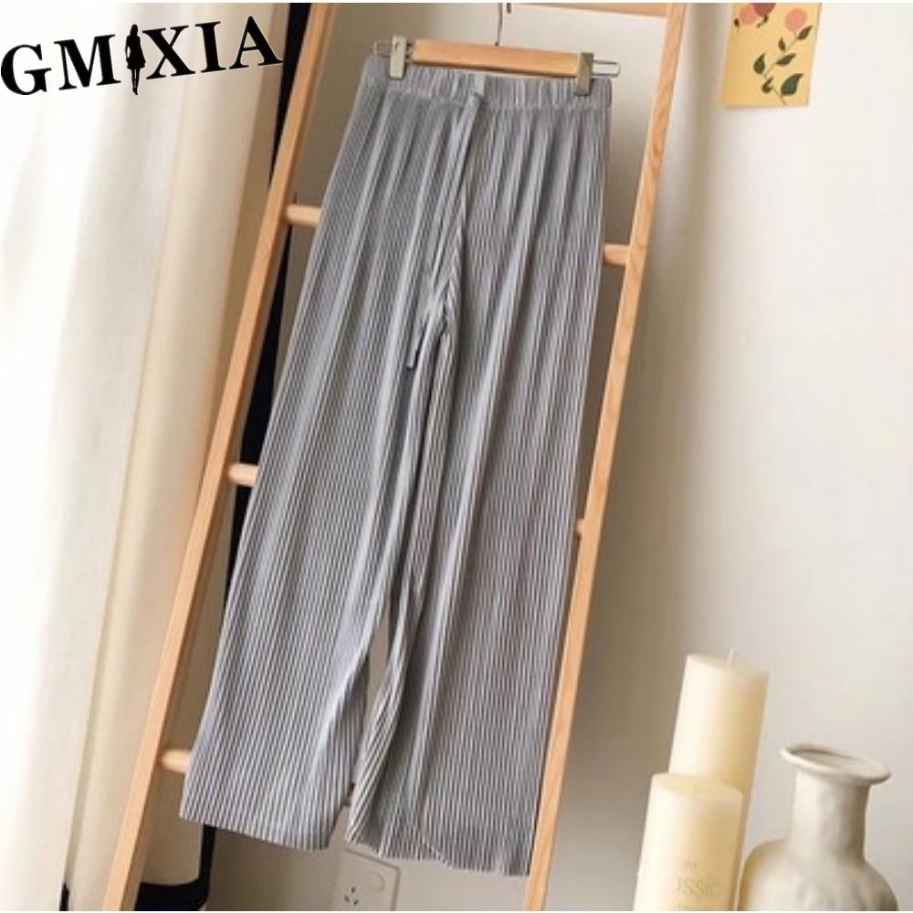 

GMXIA Женские модные повседневные брюки и капри с однотонным принтом one size серый