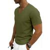 T-shirt da uomo con scollo a V a maniche corte, estiva, traspirante, vestibilità ampia, casual, sportswear, top leggero per l'uso quotidiano