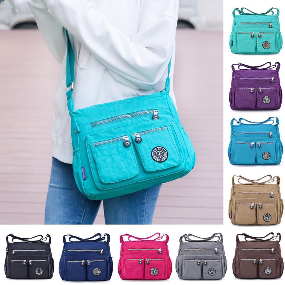 Mode axelväska med flera fickor Damväska Vattentät Oxford Crossbody-väska Helt ny Messenger-handväska Shopping Mamma Tote