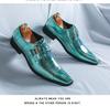 Silver Demon Color-Changing Pointed Toe Chelsea Leather Shoes for Men - Trendy, Casual, Nightclub-Ready Hairstylist Footwear.