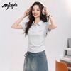 MJ Style Women's Polo Half-Zip T-Shirt