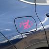 Fuel Tank Cover Personality Funny Fuel Explosion Meter Personality Reflective Car Stickers (Pink)
