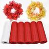 10Yards*26CM Xmas Tree Ribbon Plastics Christmas Tree Gauze Mesh Tulle Roll   Christmas Tree Decor