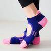 Damen Rückenfreie Pilates-Socken Handtuch-Boden Atmungsaktiv Anti-Rutsch Yoga-Socken Ballett Tanz Sport-Socken Fitnessstudio