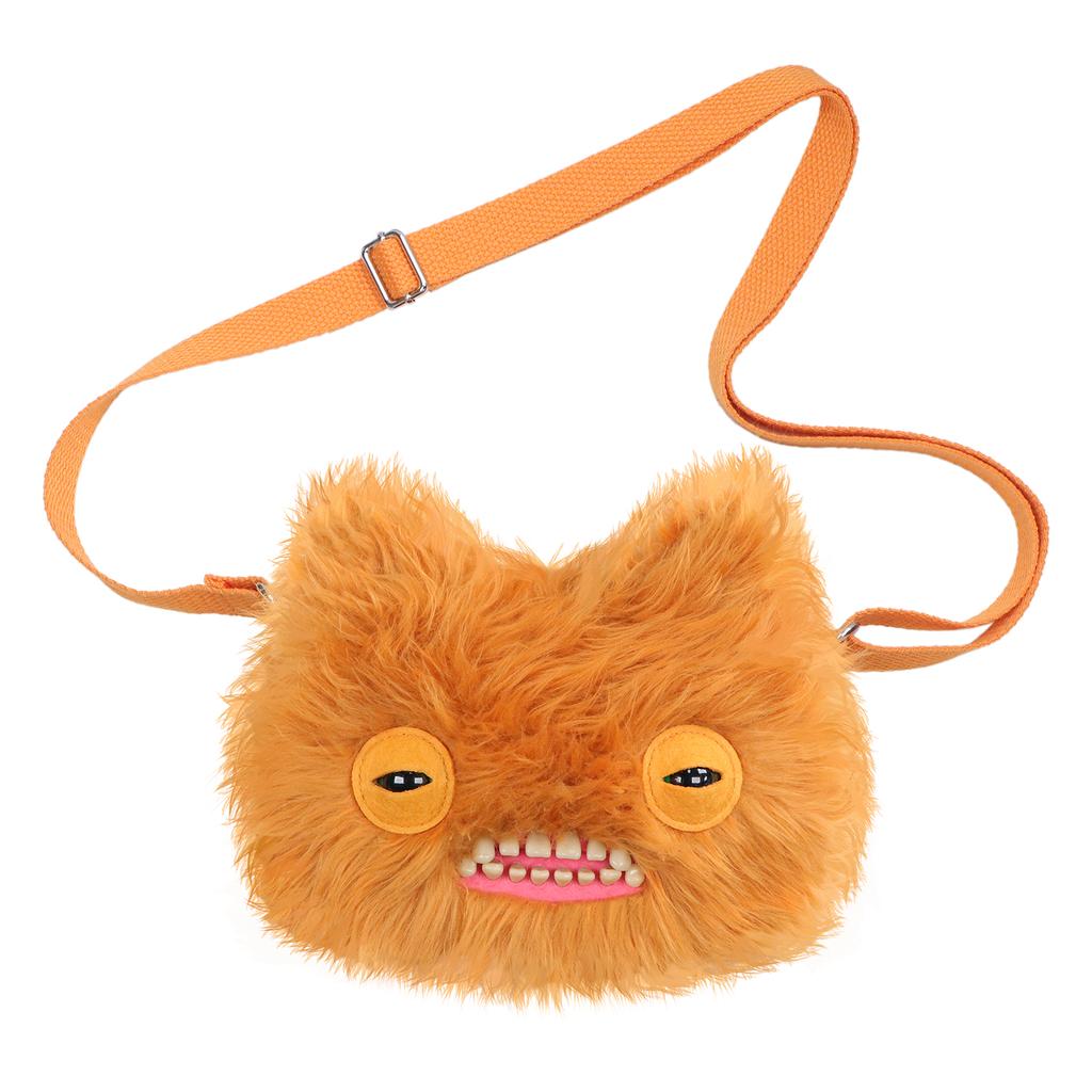Fluffy Crossbody Bag Wide Eyed Weirdo Screech Dolls Ugly Tooth Monster Plush Toys Big Head Furry Backpack Gifts