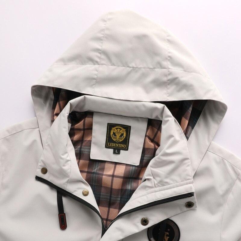 Men's Casual Jacket Parka Fall/Winter Hooded Jacket Men's Coat Solid Color Outdoor Sports Coat