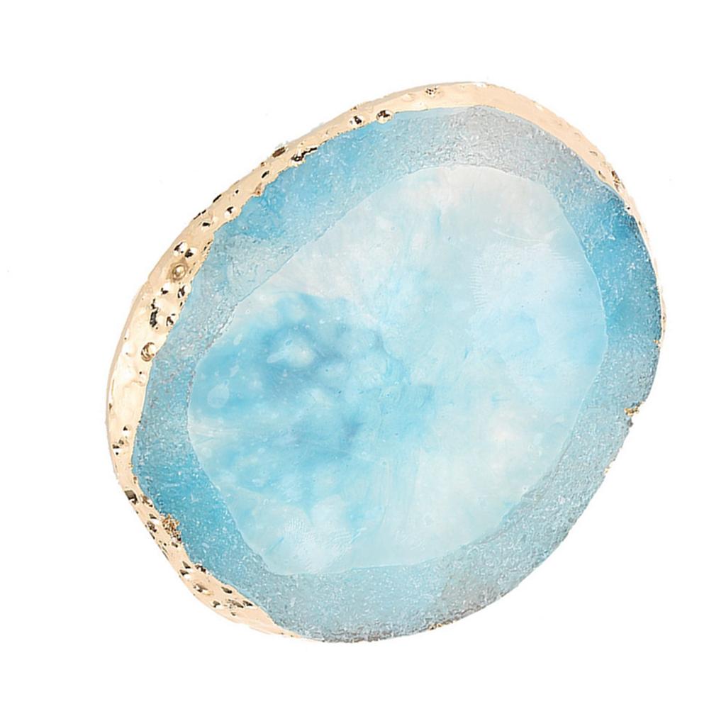 Resin Nail Art Palette Farbe Zeichnen Farbplatte Goldener Rand Maniküre Nagel DIY Werkzeug Blau