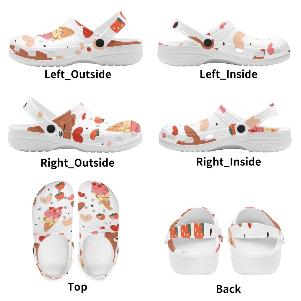 Trendy Printed EVA Clogs Unisex Soft Comfort Soft Garden Shoes Slip On Beach Pool Bathroom Home Home Slippers Easy Clean Wear
