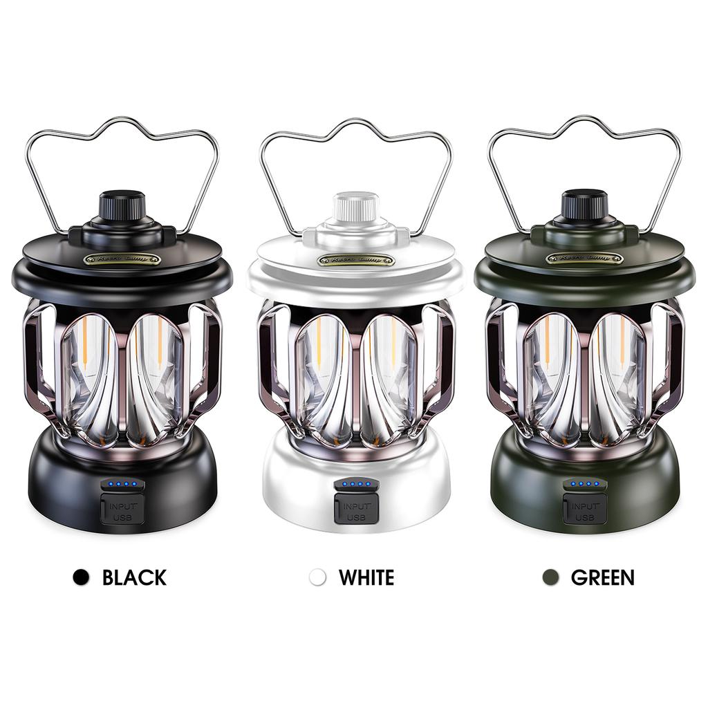 Rechargeable Vintage Lantern LED Metal Hanging Lantern Table Lamp for Indoor Outdoor Camping