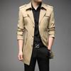 Men's Slim Fit Mid-Length Windbreaker Jacket, Korean Style Plus Size, M-8XL, for Casual or Business Wear, Ideal for Spring and Autumn.