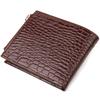 Horizontal Men's Wallet Made of Genuine Textured Leather CANPELLINI Purse 21503 Brown