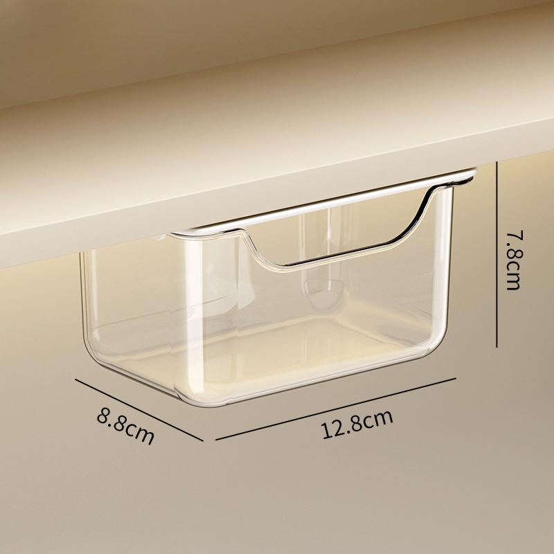 

Зеркальный шкаф Коробка для хранения Многоярусный шкаф для ванной комнаты Внутренний разделитель Ящик Умывальник Косметическая полка прозрачный/белый