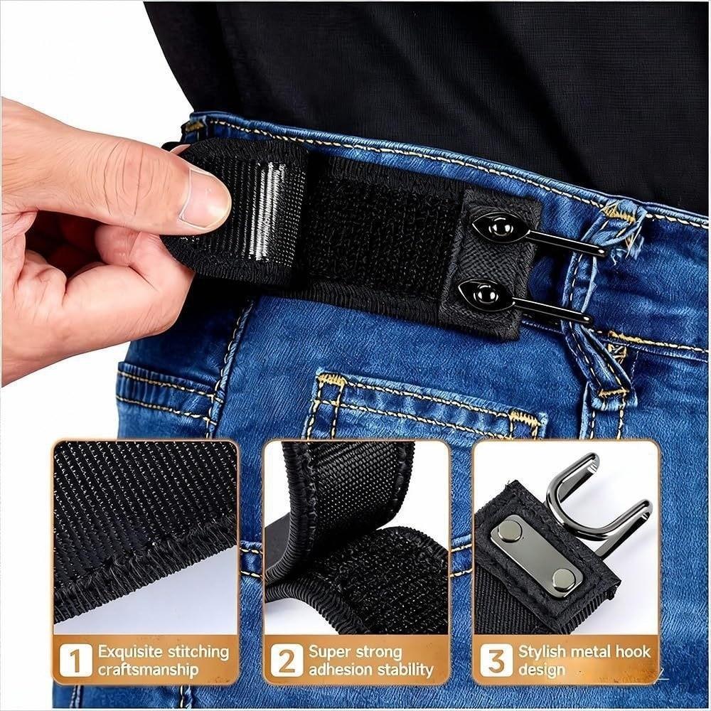 Ultra-Soft Elastic Elastic Belt Metal Hooks Hook Waist Belt New Buckleless Belt Daily Use