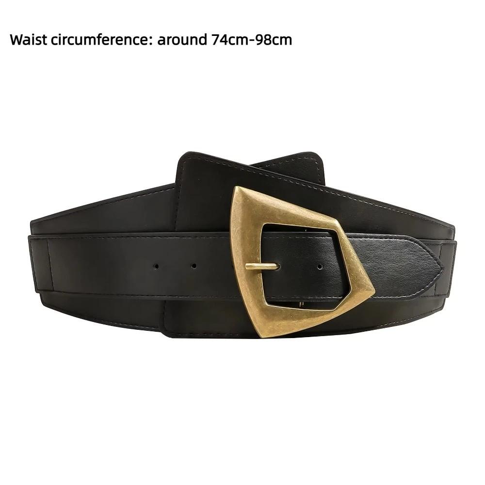 Fashion Gift Elastic Waist Belt Adjustable Solid Color Shirt Wide Belt Leather Corset Belt Sweater
