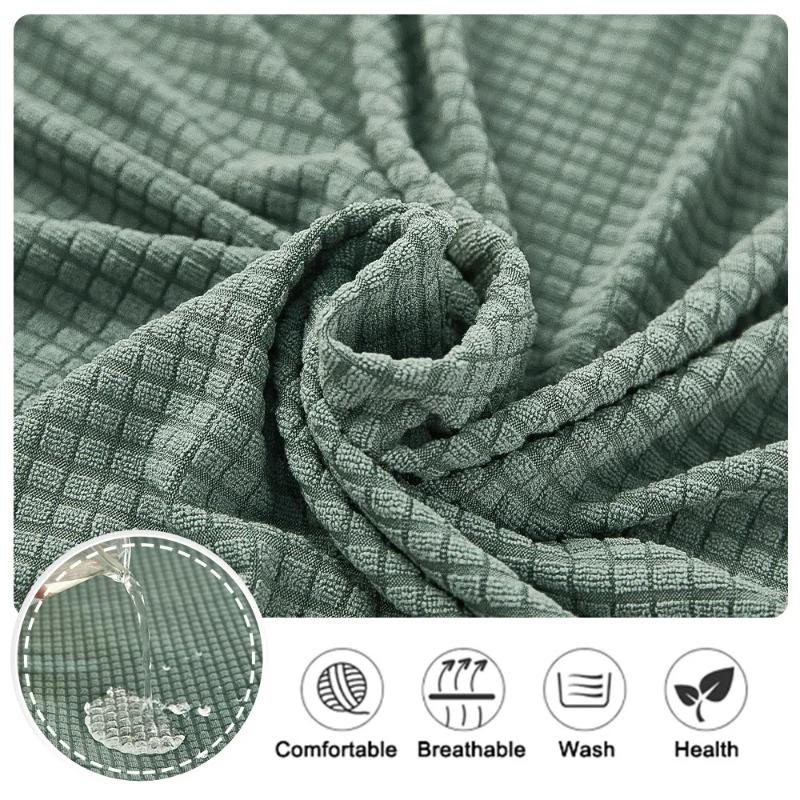 Waterproof Plain Sofa Cushion Cover Jacquard Elastic Sofa Slipcovers For Living Room Chaise Lounge L-Shaped Sofa Seat Cover