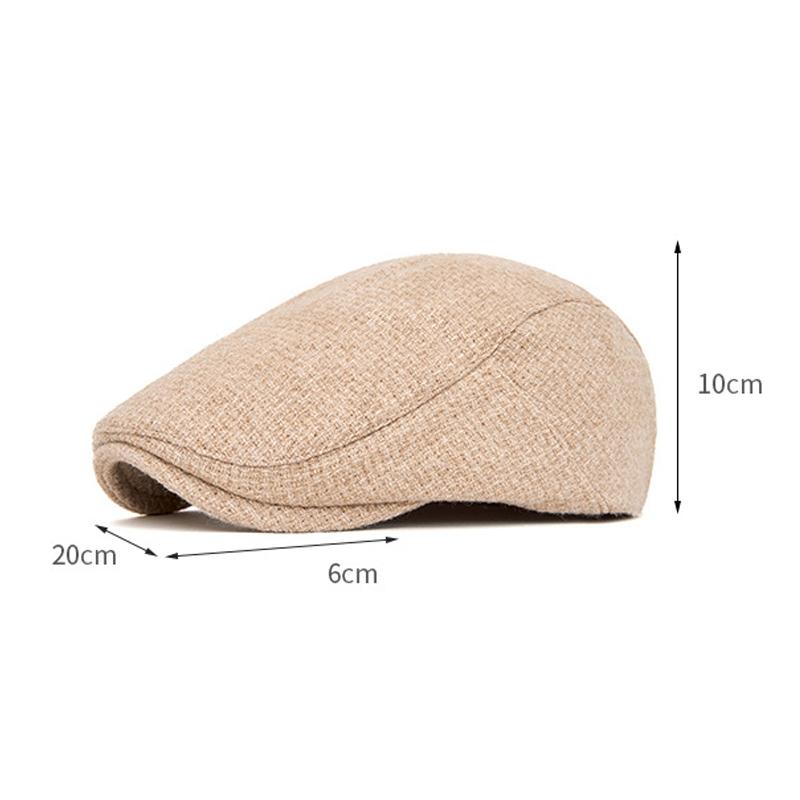 Herren Schiebermütze Herbst Winter Warme Baskenmütze Retro Kappe Britische Zeitungsjungenmütze Malermütze