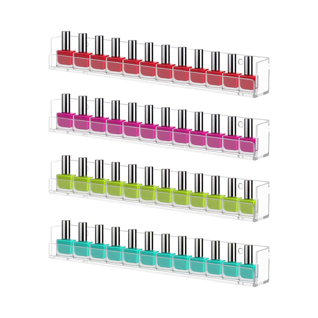Acrylic Bathroom Shelves 15x1.3Inch Thick Acrylic Shelves Wall Mounted Versatile Floating Shelves Storage and Display