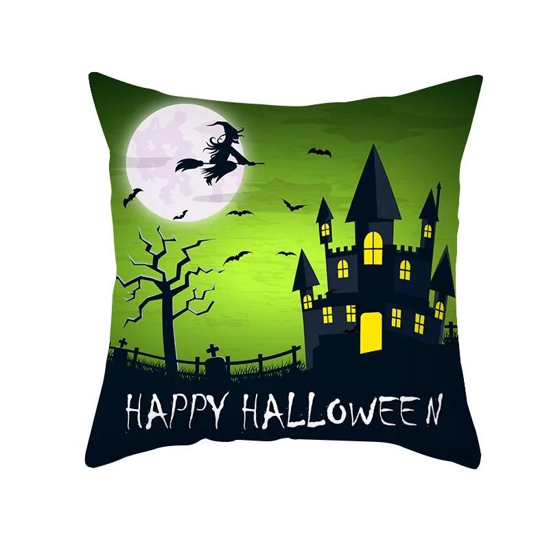 Home Decor Halloween Pumpkin Cushion Cover Trick or Treat Farm Print Sofa Cushion Cover X Funda De Almohada