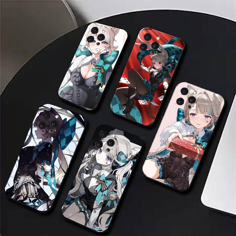 Lynette Anime Game Genshin Impact Phone Case For IPhone 17 Air 16 15 14 13 Pro Max 11 12 Black Silicone Cover