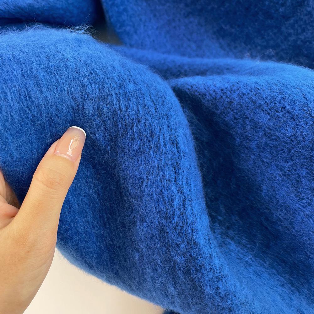 Blue mohair scarf vacuum packaging autumn and winter solid color scarf shawl