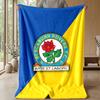 Blackburn Rovers Football Print Flannel Blanket, Soft Warm Lightweight Throw Blanket for Sofa Bed Camping