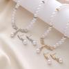 Koreanische Mode Engelsflügel Perlenkette - Diamant Brautaccessoire