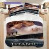 Titanics Final Voyage Sunset Bedding (1 * duvet cover + 2 * pillowcase, without core) 2D Flat Christmas birthday gift Soft and comfortable Bedding set