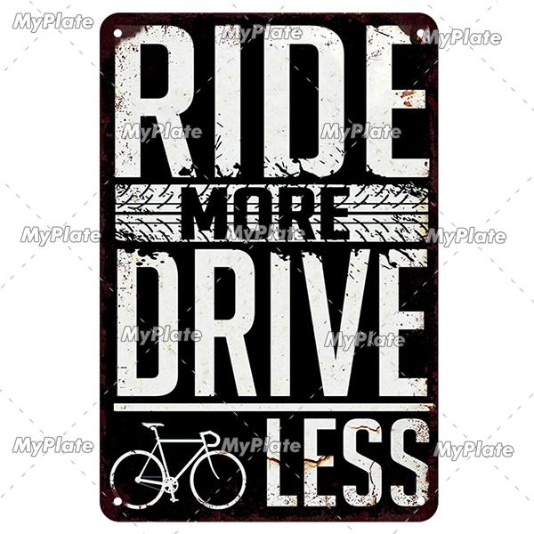 Bicycle Metal Sign Vintage Plaque Car Tin Sign Plate Wall Decor For Garage Man Cave Service Poster Gift Custom