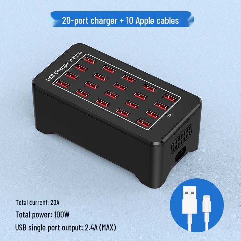 Multi-Port USB Fast Charger: Smart Desktop Charging Station for Multiple Devices